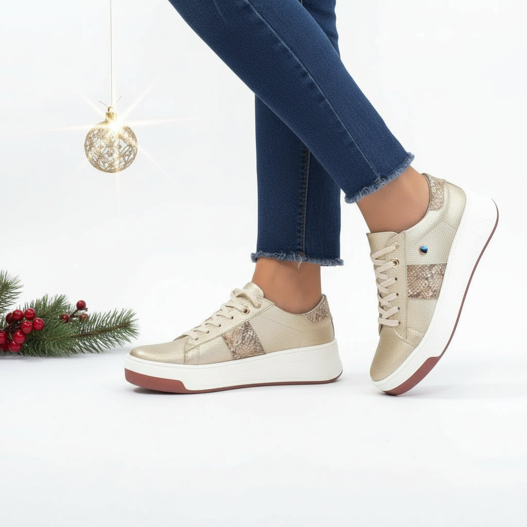 Tennis Metalizadas -Gold