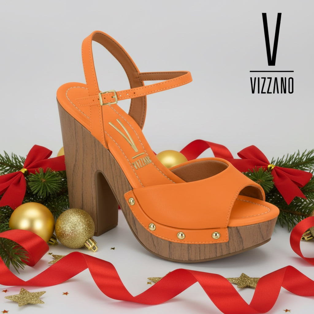Sandalia estilo Plataforma -Orange