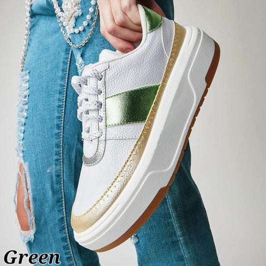 Tennis con Plataforma -Verde y Blanca