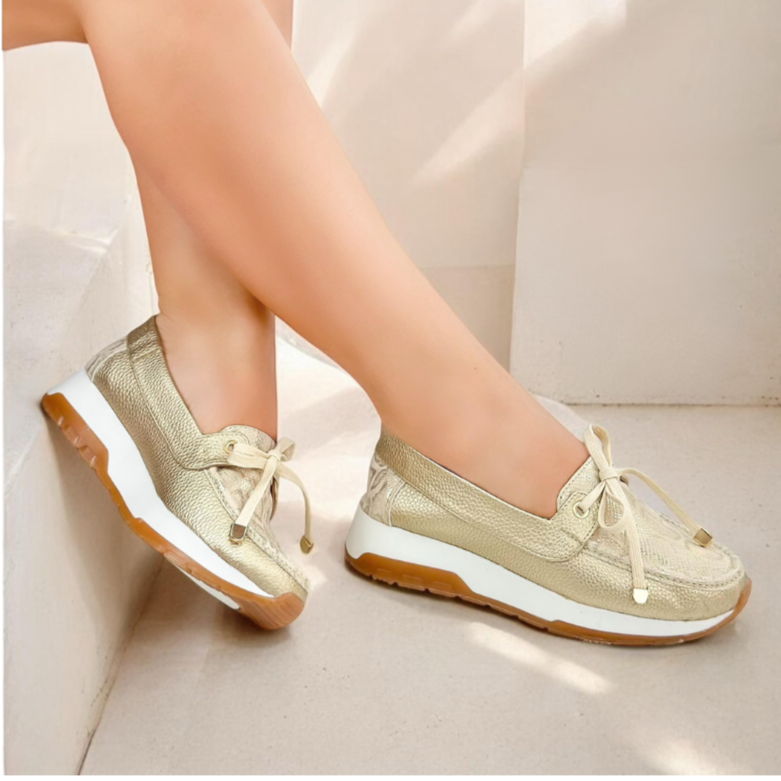 Moccasin Dorado - Gold & Animal Print