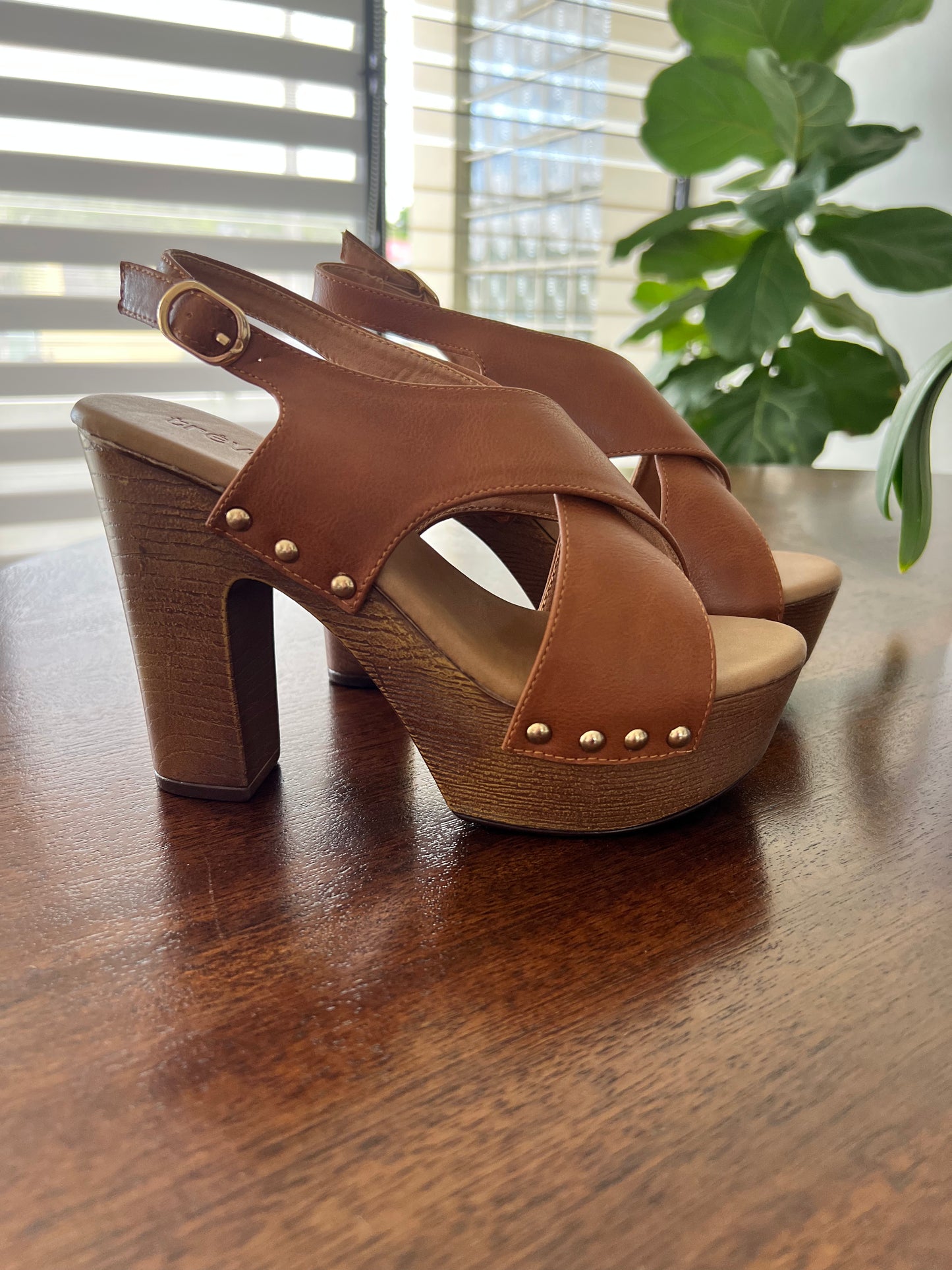 Sandalia Alta- Camel