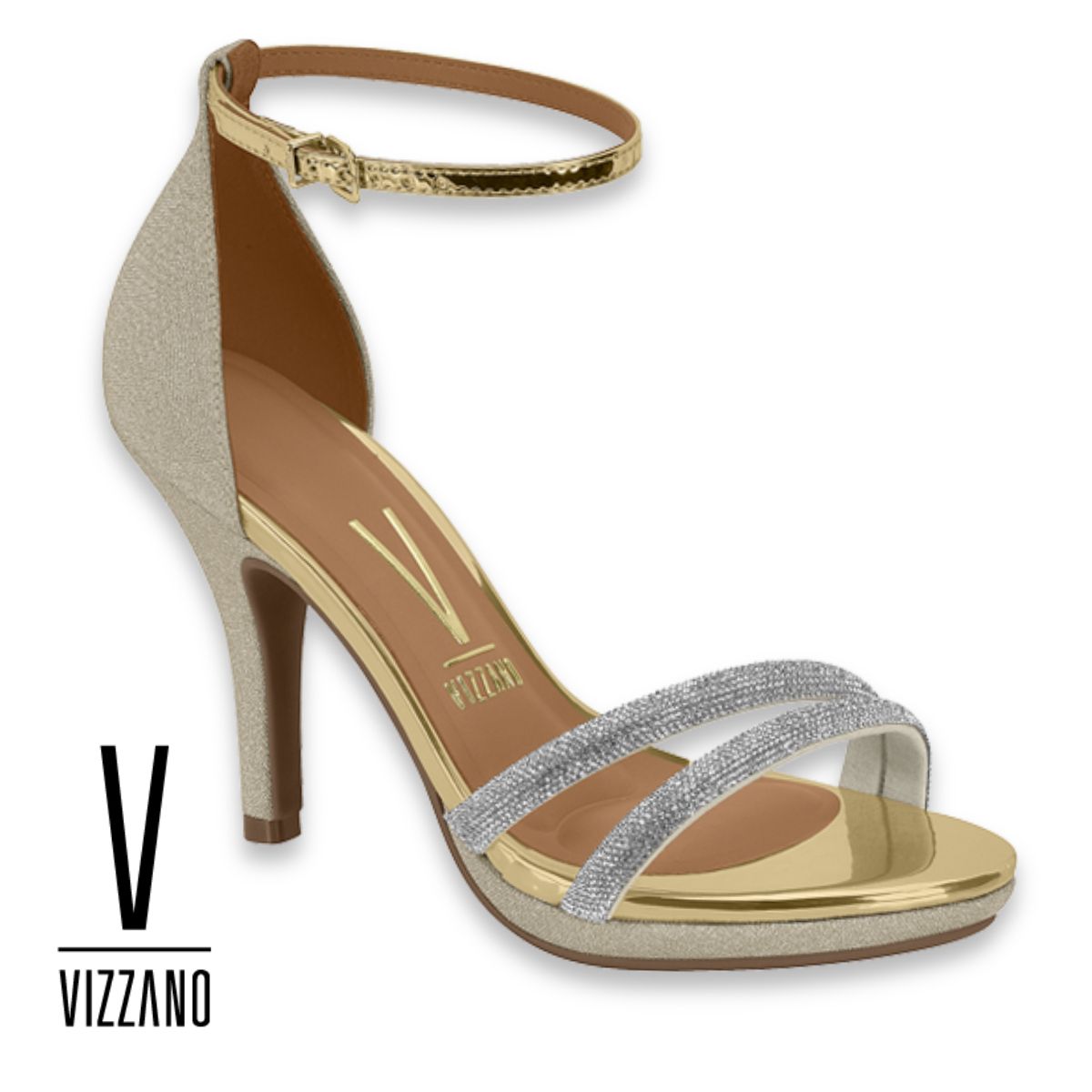 Sandalia con Plataforma- Gold