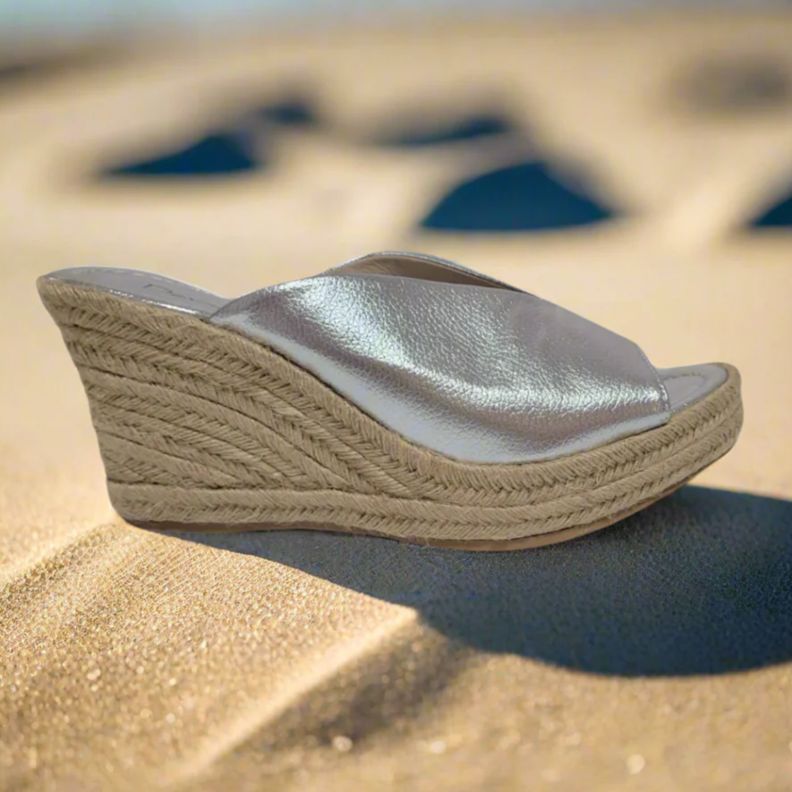 Sandalia tipo Plataforma -Silver