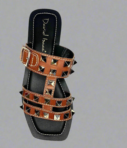 Sandalia Plana con Detalles-Tan & Gold