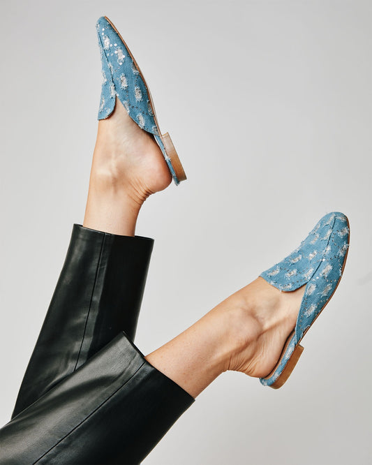 Mule en Denim-Light Jeans