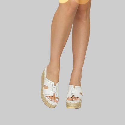 Sandalia estilo Plataforma - White Rose