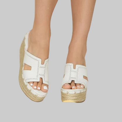 Sandalia estilo Plataforma - White Rose