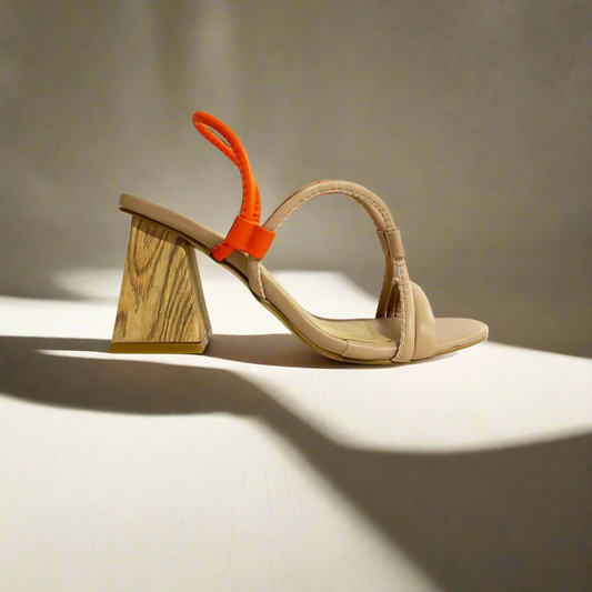 Salma Heels - Nude/Orange