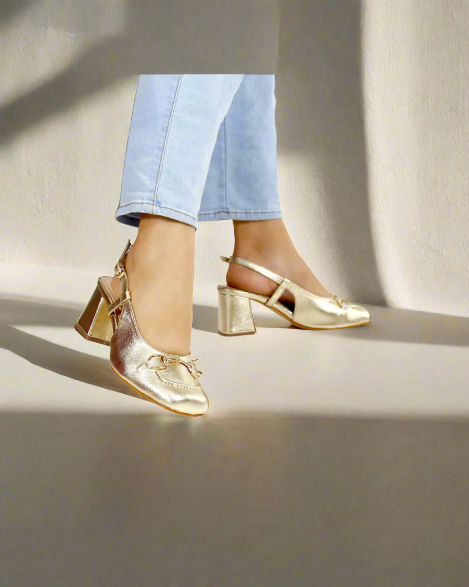 Camille Heels -Gold