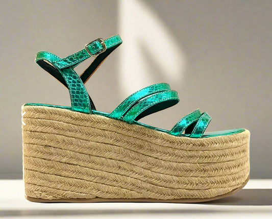 Claire Wedge-Green-Jayil Boutique