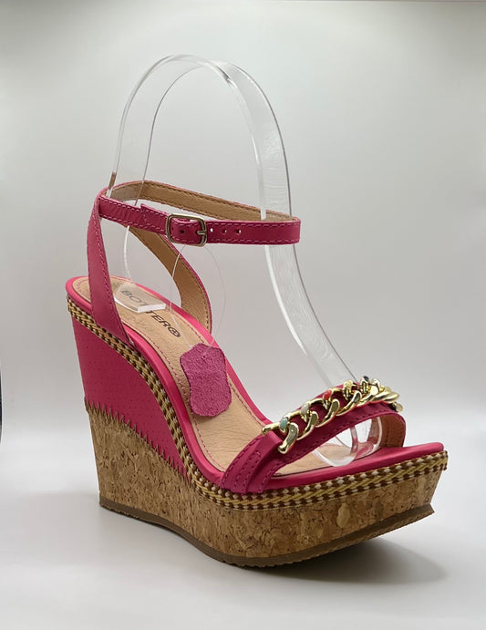 Chain Wedge- Hot Pink Wedge