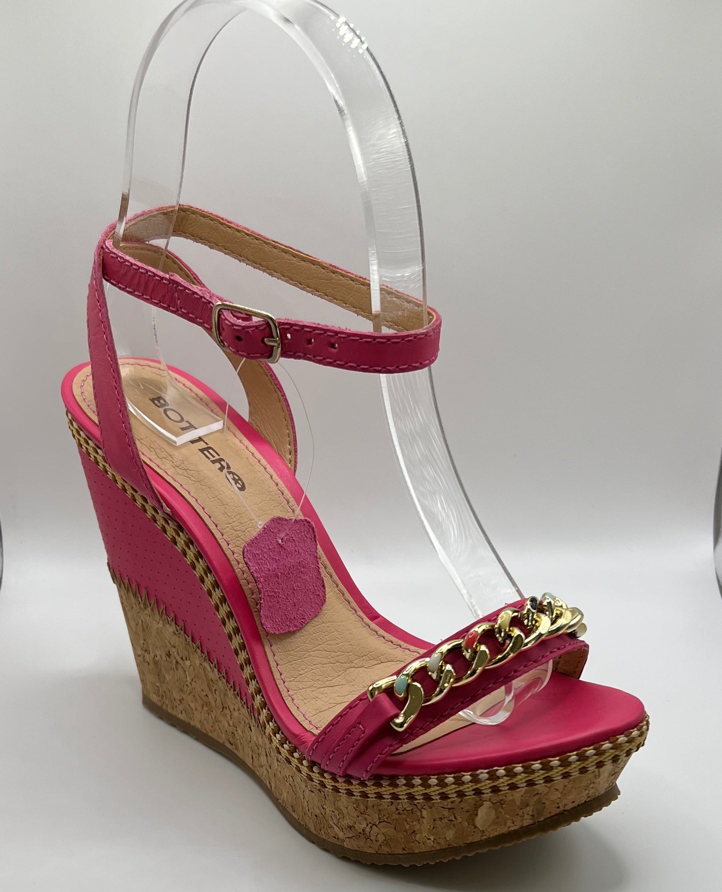 Chain Wedge- Hot Pink Wedge