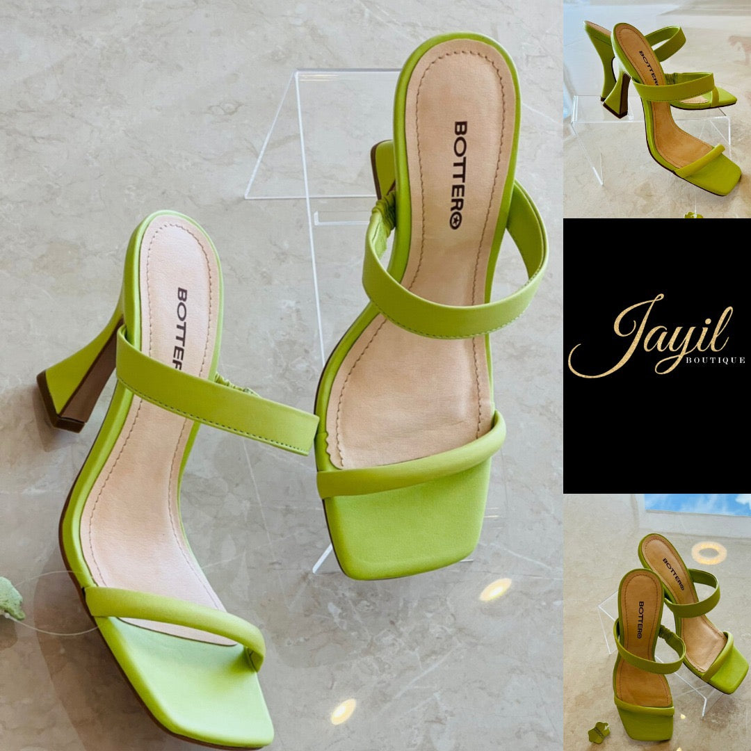 Ashley Lime Sandals - Green